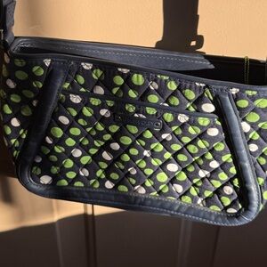 Vera Bradley Quilted Crossbody Bag in Navy and Lime